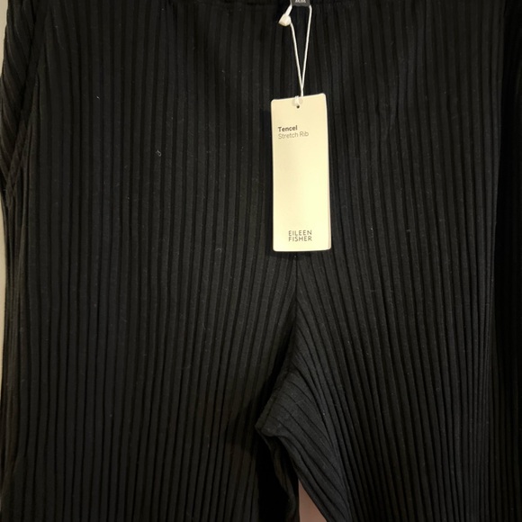 Eileen Fisher Black Ribbed Pants - Picture 5 of 8